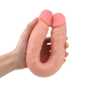 Double Dildo for Couples Vaginal Anal Play, PALOQUETH Realistic Double Ended Dildo Defined Heads Veined Shaft for Beginners A