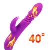 7 Frequency Rabbit Vibrator Women Toys, Heating Thrusting Rotating Dildo Vibrator, Purple.