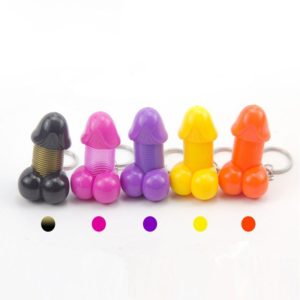 Funny Dicky Penis Cock Spring Keychain
