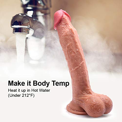 10Inch-Realistic-Dildo-Dual-Layered-Silicone-Cock-with-Full-Shaped-Balls-and-Strong-Suction-Cup-for-Life-Like-Experience-Hands-F
