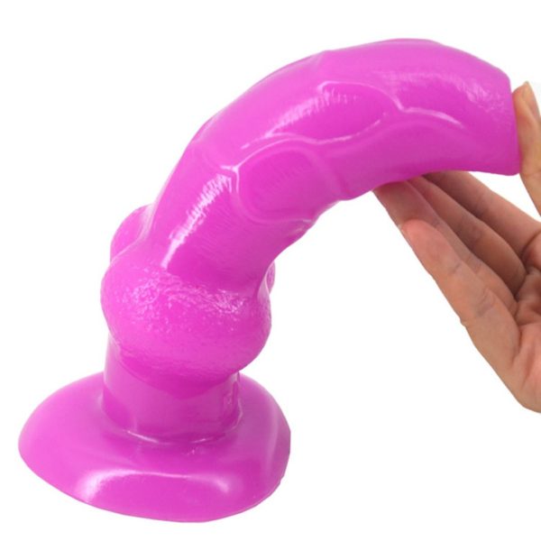 Realistic Dildo Animal Dog Penis Waterproof Adult Toy Cock for Women Purple